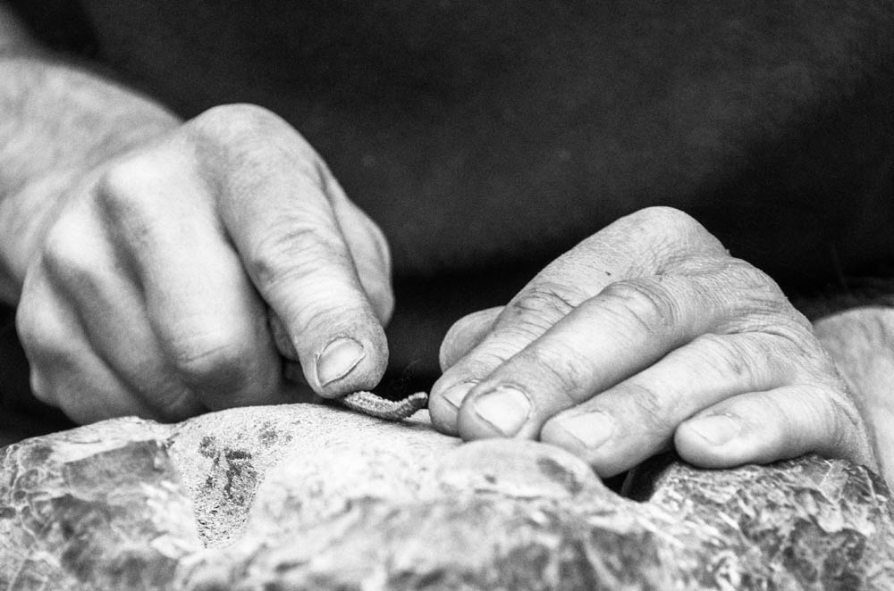 Les mains de l'artiste
